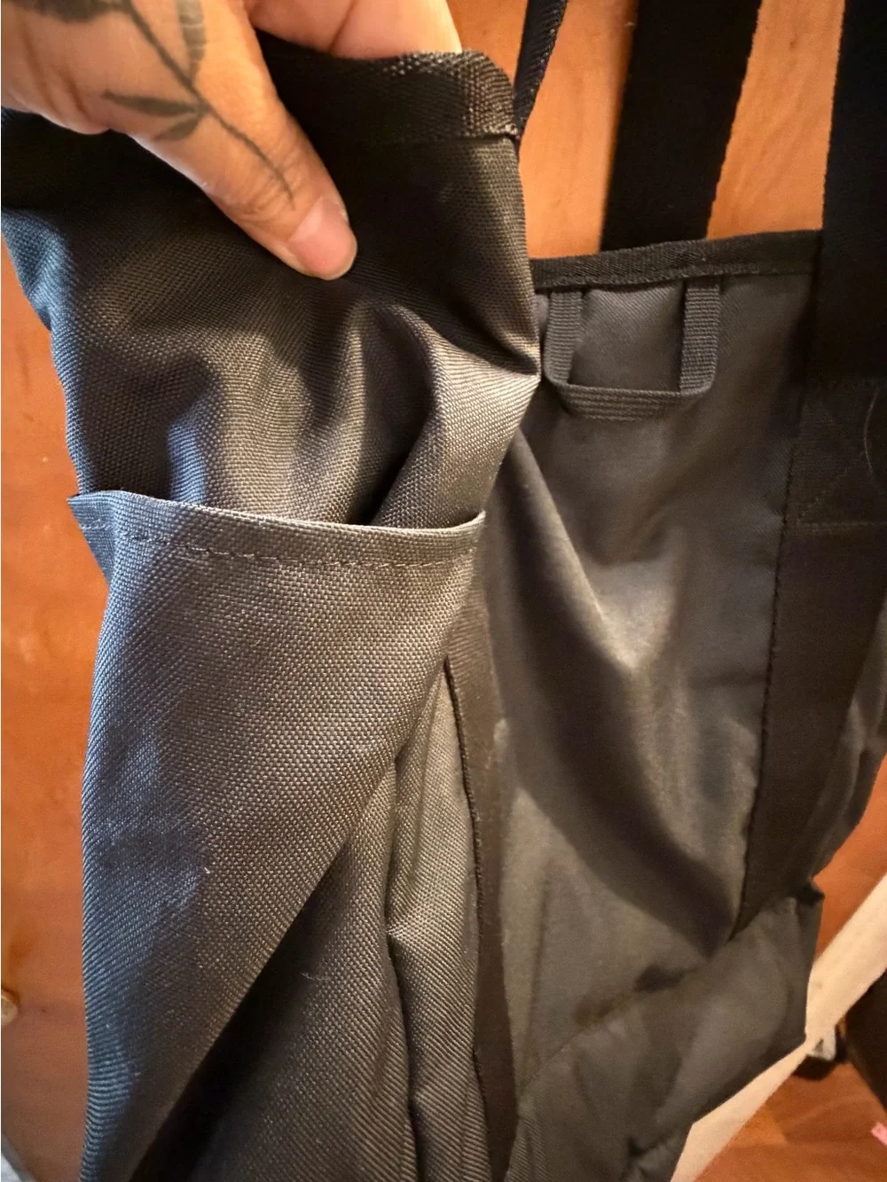adidas Black Tote Bag with Front Logo Patch